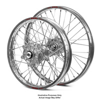 KTM 950-990 Adventure Silver Excel Rims / Silver Haan Hubs Wheel Set - 950-990 Adventure 2003-14 21*1.85 / 18*4.25