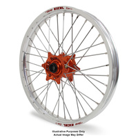 KTM 950-990 Adventure Silver Excel Rims / Orange Haan Hubs Front Wheel - 950-990 Adventure 2003-14 17*3.5  