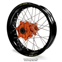 KTM 950-990 Adventure Black Excel Rims / Orange Haan Hubs Rear Wheel - 950-990 Adventure 2003-14 17*4.50