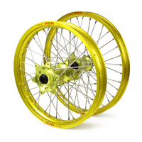 Suzuki Haan / Excel SNR MX Yellow Rims / Yellow Hubs Wheel Set RMZ 250-450 2007-2017 (21*1.6 / 19*2.15")"