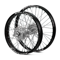 KTM Haan / Platinum Enduro Cush Drive Black Rims / Silver Hubs Wheel Set Super Enduro 950 2007-2015 (21*2.15 / 18*4.25)