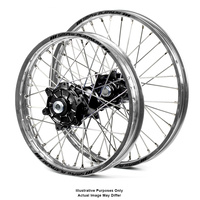 KTM 950-990 Adventure Silver Platinum Rims / Black Haan Hubs Wheel Set 950-990 Adventure  2003-14 21*1.85 / 17*5.00 