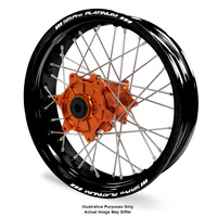 KTM Adventure Black Platinum Rims / Orange Haan Hubs Rear Wheel - 790 2019-On 18*4.25 OEM SIZE