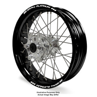 Suzuki V-Strom DL650-1000 Adventure Black Platinum Rims / Silver Haan Hubs Rear Wheel - DL 650-1000 XTA V-Strom 2014-On 17*4.25 OEM SIZE