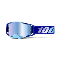 100% 'Armega' MX Goggles - Royal (Mirror Blue Lens)