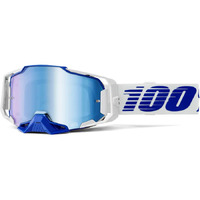 100% 'Armega' MX Goggles - Blue (Mirror Blue Lens)