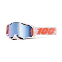 100% 'Armega' MX Goggles - Tubular (Mirror Blue Lens)