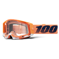 100% 'Racecraft 2' MX Goggles - Coral (Clear Lens)