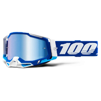 100% 'Racecraft 2' MX Goggles - Blue (Mirror Blue Lens)