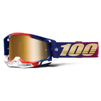 100% 'Racecraft 2' MX Goggles - United (True Gold Lens)