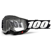 100% 'Accuri 2' MX Goggles - Black (Clear Lens)