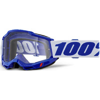 100% 'Accuri 2' MX Goggles - Blue (Clear Lens)