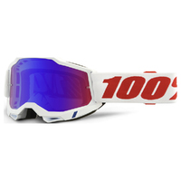 100% 'Accuri 2' MX Goggles - Pure (Mirror Red/Blue Lens)