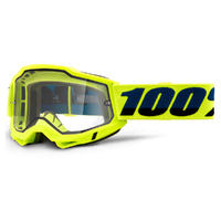 100% 'Accuri 2 Enduro' MX Goggles - Yellow (Clear Lens)