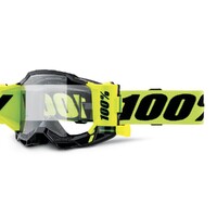 100% 'Accuri 2 Forecast' MX Goggles - Neon Yellow (Clear Len