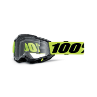 100% 'Accuri 2 OTG' MX Goggles - Neon Yellow (Clear Lens)