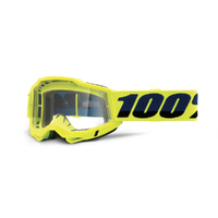 100% 'Accuri 2' Youth MX Goggles - Yellow (Clear Lens)