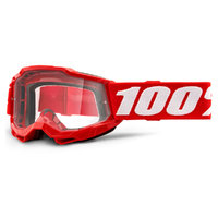 100% 'Accuri 2' Youth MX Goggles - Red (Clear Lens)