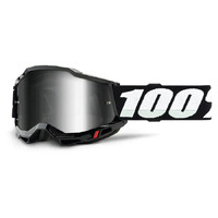 100% 'Accuri 2' Youth MX Goggles - Black (Mirror Silver Lens)