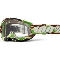 100% 'Strata 2' MX Goggles - War Camo (Clear Lens)