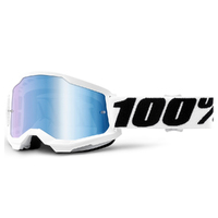 100% 'Strata 2' MX Goggles - Everest (Mirror Blue Lens)