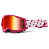 100% 'Strata 2' MX Goggles - Fletcher (Mirror Red Lens)