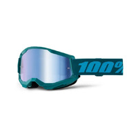 100% 'Strata 2' MX Goggles - Stone (Mirror Blue Lens)