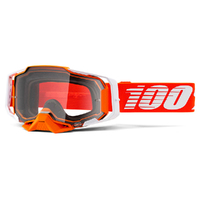 100% 'Armega' MX Goggles - Regal (Clear Lens)