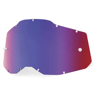 100% Replacement Lens (Racecraft2, Accuri2 & Strata2) - Mirror Red/Blue