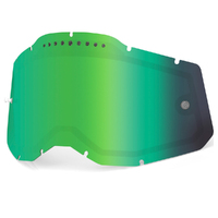 100% Replacement Lens (Racecraft2, Accuri2 & Strata2) - Vent Dual Mirror Green