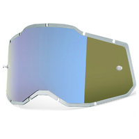 100% Replacement Lens (Racecraft2, Accuri2 & Strata2) - Injected Mirror Blue