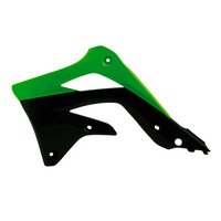 Rtech Kawasaki KXF 450 2012-2015 OE Green/Black Radiator Shrouds