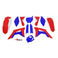 Rtech Honda Red/Blue Limited Edition Plastic Kit CRF 450 R 2017-2018 (with Airbox Covers, Fork Protectors & Gas Tank Cover)