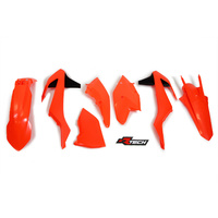 Rtech KTM Neon Orange Plastic Kit XC-W 250-350-450-500 2017-2019 (4 Piece Kit - with Left Airbox Cover)