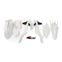 Rtech KTM White Plastic Kit XC-W 250-350-450-500 2017-2019 (4 Piece Kit - with Left Airbox Cover)