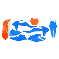 Rtech KTM Troy Lee Designs Blue/Orange Limited Edition Plastic Kit XC-F 250-350-450 2019-2020 (with Left Airbox Cover)