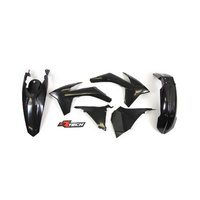 Rtech KTM Black Plastic Kit EXC-F 250-350-450-500 2012-2013 (with Airbox Covers)