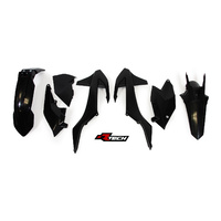 Rtech KTM Black Plastic Kit XC-W 250-350-450-500 2017-2019 (4 Piece Kit - with Left Airbox Cover)