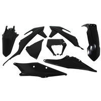 Rtech KTM Black Plastic Kit XC-F 250-350-450 2020 (with Left Airbox Cover & Headlight Plastic)