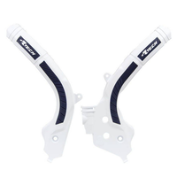 Rtech Husqvarna White/Blue Frame Protectors TE 150 (Brembo Caliper) 2017-2020