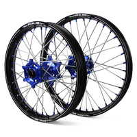 Suzuki SM Pro / Excel A60 SNR MX Black Rim / Blue Hub / Blue Nipples Wheel Set RMZ 250 2004-2006 (21*1.60 / 19*2.15)