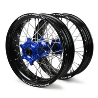 Husaberg SM Pro / Platinum Supermoto Non Cush. Black Rims / Blue Hubs Wheel Set FC 550 2004-2005 (17*3.50 / 17*4.25)