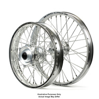 Suzuki SM Pro / Adventure DR650 Silver Rims / Silver Hubs Wheel Set - DR650 1996-2016 (21*1.85 / 18*2.50)"