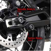 REAR SPINDLE SLIDER TIGER 800 (Black)