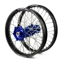 Yamaha Talon / Excel A60 SNR MX Black Rims / Blue Hubs Wheel Set YZ 125-250 2002-07, YZF 250 2002-06, YZF426-450 2002-07 (21 / 19*2.15)