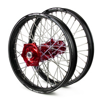 Yamaha Talon / Excel A60 SNR MX Black Rims / Red Hubs Wheel Set YZ 125-250 1998-01, YZF 250 2001, YZF400-426 1999-01 (21 / 19*2.15)