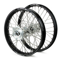 Yamaha Talon / Excel A60 SNR MX Black Rims / Silver Hubs Wheel Set YZ 125-250 1998-01, YZF 250 2001, YZF400-426 1999-01 (21 / 19*2.15)