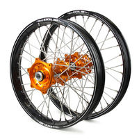 KTM Talon / Excel A60 SNR MX Black Rims / Orange Hubs Wheel Set SX-SXF 125-250-350-450, XC-XCF 250-300-350-450 2015-17 (21 / 19*2.15)