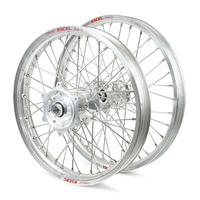 Honda Talon / Excel SNR MX Silver Rims / Silver Hubs Wheel Set CR 250 1989-1994, CR500 1989-1994 (21*1.6 / 19*2.15)