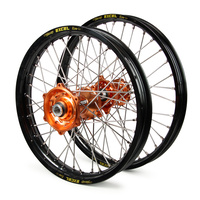 KTM Talon / Excel JNR MX Black Rims / Orange Hubs Wheel Set 65 SX 2011 (14*1.6 / 12*1.6)